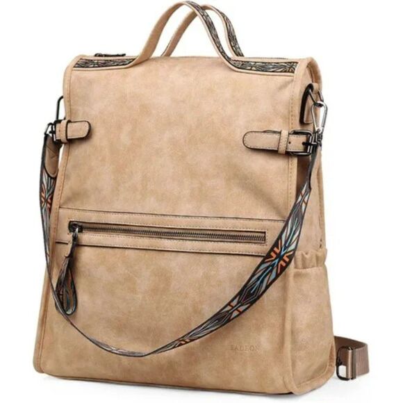 New Vegan Leather Large Travel Backpacks Purses for Women - Picture 5 of 7